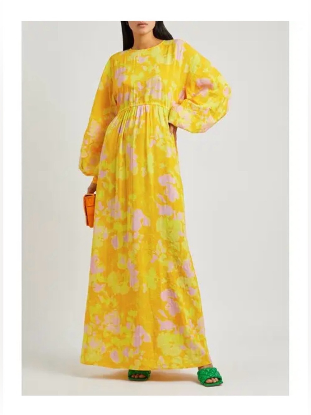 STINE GOYA Yellow and Pink Floral Tammy Maxi Dress - Like new!